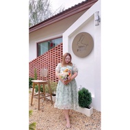 Green Dress For Chubby Women Size 42-47 Inches