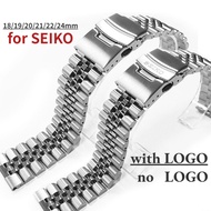 【มาแรง DFDGF HFH 106] สายสายนาฬิกาข้อมือแท่งสแตนเลสสตีล18มม. 19มม. 20มม. 21มม. 22มม. 24มม. สายนาฬิกาสำหรับผู้ชายสำหรับ Seiko SKX007 SKX009เครื่องประดับนาฬิกากําไลโลหะ