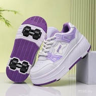 Four-Wheeled Runaway Shoes Children's Sports Pulley Shoes Boys Double-Row Deformation Girls Students
