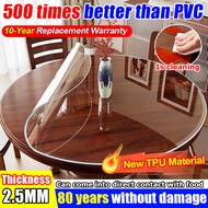 🌟500× better than PVC🌟alas meja bulat 6 kerusi pvc table mat waterproof alas meja makan 6 kerusi ala