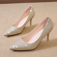 heels high heels Mid-heel 7cm Fairy Crystal Bridesmaid Dress High Heels