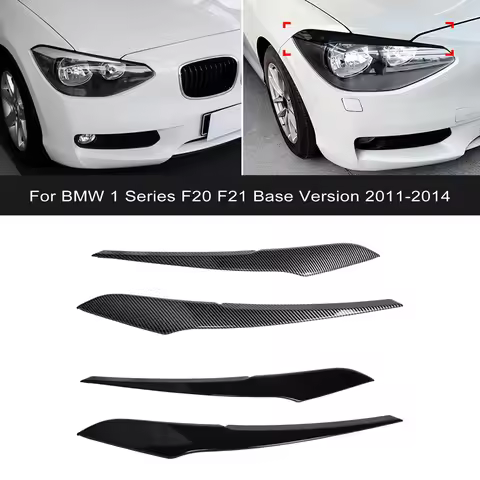 Car Headlight Eyebrow Eyelid Cover Decoration Trim For BMW 1 Series F20 F21 Base Version 2011 2012 2