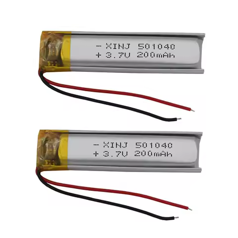 2pcs 3.7V 200mAh 0.74Wh Li-Polymer Li Battery 501040 Li-ion For Music Player GPS Recording Pen Car C