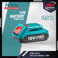 Total Cordless Drill 12V Battery 1.5Ah TBLI12151 Drill Batteri Total Battery Charger Drill Battery Total