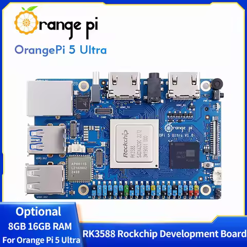 Orange Pi 5 Ultra 8GB 16GB RAM LPDDR5 RK3588 Rockchip Development Board WiFi 6E+BT5.3 With M.2 Input