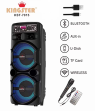 Karaoke Kingster 8.5*2 Inch Portable Bluetooth  Party Speaker with Microphone and Remote and Lights