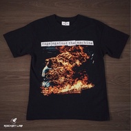 Rocket Lab RAGE AGAINST THE MACHINE Black Premium Cotton Fabric USA DTG Screen Printing High Quality