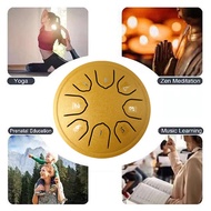 Rain Drum for Outside Steel Tongue Drum 8 Notes 4.5 Inch Chakra Tank Drum Steel Percussion Padded Ma