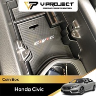 Honda Civic FC 10th Coin Box Center Console Armrest Storage Box Organizer Tray Fit 2016-2021 Civic 1