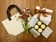 開門茶堂古早味綠豆糕手工帆布包組