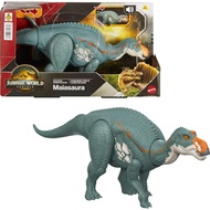 Mattel Jurassic World Rebirth Wild Roar Maiasaura Dinosaur Toy with Tail Control Chomp Multi-Directi