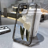 เคส สําหรับ iPhone 11 13 14 12 15 Pro Max 7 8 SE Plus XR X XS เคสไอโฟน ดอกกุหลาบ เคสโทรศัพท์มือถือ ดอกไม้ เคสโทรศัพท์ Case