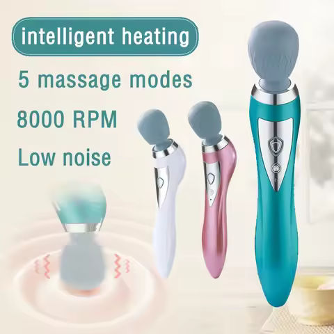 Heating Muscle Massage Gun Neck Back Cervical Facia Body High Frequency Vibrator Relaxation Electric