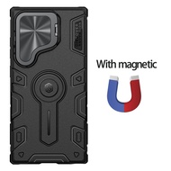 Nillkin เคส Samsung Galaxy S24 Ultra CamShield Armor Prop Magnetic Case กล้องฝาครอบป้องกันเคสสำหรับ