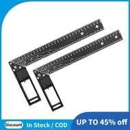 2pcs Woodworking Square Ruler for Precise Measuring,Square Ruler for 45/90 Degree Multifunctional Ga