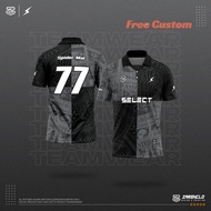 Select Jersey Hitam Custom Name Selek Jersey Custome Name Jersey Retro Collar Viral Jersi Bola Custo