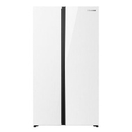 HISENSEตู้เย็น Side by Side Pure Space Series RS708 19.8 คิว Inverter Pro (สีกระจกขาว) รุ่น RS708N4T