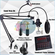 Paket Lengkap Full Set Microphone Condenser BM8000 dan Soundcard