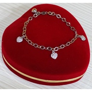 925 SILVER JEWELRY BRACELET/935 SILVER JEWELRY PLATED WITH GENUINE WHITE GOLD/GT391