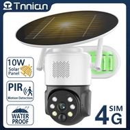 Tnnian 5MP 4G Solar Camera Outdoor PIR Humanoid Detection Battery WIFI PTZ IP Security Camera 30M Full Color Night Vision
