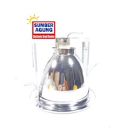 Meiwa DL998 Downlight 5inch Silver Gloss Shiny 5 inch Large Wide Fitting Donlight Embedded Ceiling