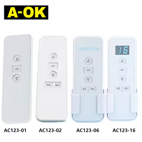 A-OK electric curtain accessory AC123-01-02-06-16 wireless transmitter remote control smart home