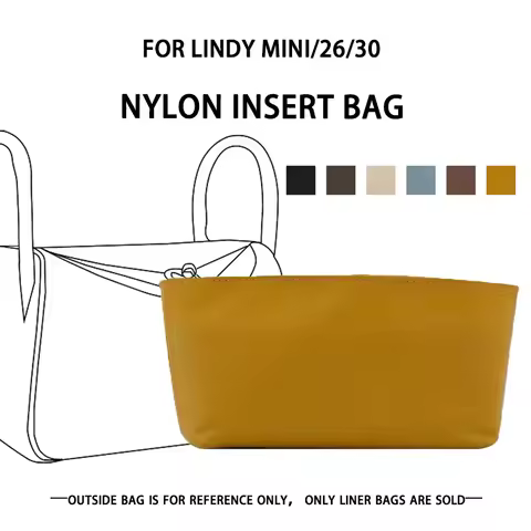 Multi-color Nylon Bag Liner Waterproof Makeup Bag For Lindy mini 26 30 Handbag Organizer Insert Trav