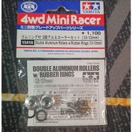 Tamiya 15418 Double Aluminum Rollers with Rubber Rings (13-12mm)