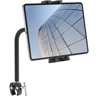 Gooseneck Tablet Holder for Treadmill/Spin Bike Exercise - Flexible Arm Mount Stand for Stroller/Mus