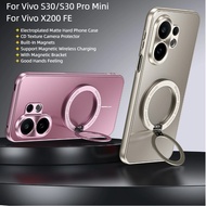 Luxury Electroplated Matte Back Panel Metal Camera Protector Detachable Bracket Magnetic Hard Case F