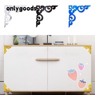 ONLYGOODS1 4PCS Mirror Wall Corner Sticker, Acrylic Room Decor Mirror Sticker, Fashion DIY Self Adhesive Cabinet Decals Home
