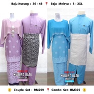 [ Ratu Set ] Kurung Cape Songket Printed . Baju Melayu Sakura . Sedondon Couple Raya 2024 . Baju Nik