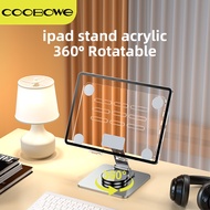 COOBOWE ipad stand acrylic 360 Rotatable Desktop Ipad Holedr stand Multifunctional aluminum foldingt