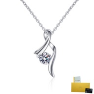 [with Gra Certificate] Pt950 Moissanite Necklace Classic White Diamond Pendant Fine Jewelry
