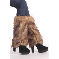 Korean Fur Leg Warmer Women's Fashion Fur Boot Cover/