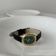 IEKE Elliptical Small Genuine Leather Watch for Women, Exquisite Medieval Workplace Students, Simple