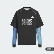 adidas | เสื้อยืด 2IN1 ร่วมกับ BTS สำหรับเด็ก ทรงหลวม แขนยาว