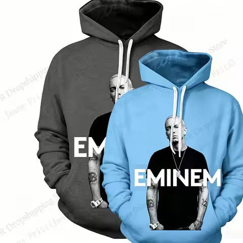 Rap Eminem 3d Print Hoodie Men Women Fashion Long Sleeve Hoodie Sweatshirt Oversized Tracksuit Autum