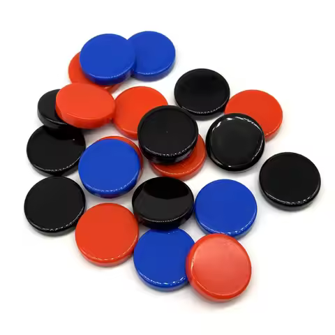 10pcs Colored Plastic Round Chips Blank Unprinted Poker Chips Backgammon Pieces Circular Gaming Toke