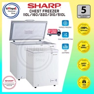 ✯SHARP Chest Freezer 110L  160L  220L  310L  510L Peti Ice Freezer▼