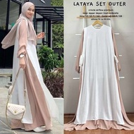 Gamis TERBARU LATAYA SET DRESS WD Material CRINKLE AIRFLOW SIZE M L XL XXL GAMIS SET OUTER CRINKLE PREMIUM Contemporary DRESS ONE SET JUMBO GAMIS Teenage SIMPLE MUSLIMAH Party DRESS Luxury ELEGANT GAMIS CARAMEL/CREAM