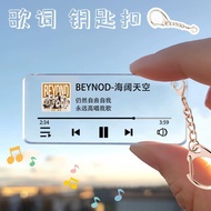 热卖BEYOND海阔空歌词周边光辉岁月歌曲钥匙扣亚克力挂应援挂饰BEYOND Sea Wide Sky Lyrics Surrounding Glory