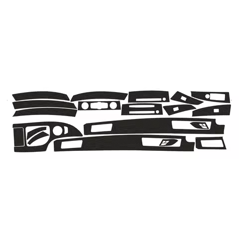 Car Interior Trim Protective Film Decoration 5D Carbon Fiber Vinyl Sticker for-BMW 5 Series 525I 530