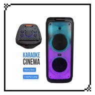 Brodu  BTS-1387 10" Bluetooth Subwoofer Karaoke Speaker Microphone Audio Guitar Smartphone Port