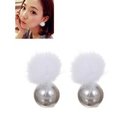 Lrc Lovely Fuzzy Ball Decorated Earrings C96933