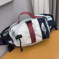 2024ของแท้ใหม่ NORTH FACE สำหรับทั้งหญิงและชายสีตัวอักษรการพักผ่อนกลางแจ้งปีนเขากระเป๋าสะพายไหล่กีฬา