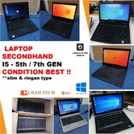 (Secondhand) MIX BRAND LAPTOP DELL/HP/Lenovo/toshiba i5 5th - 7th gen with SSD
