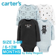 🎀AiiZ🎀 แท้100% USA บอดี้สูท แขนยาว เด็ก Carter Bodysuit แพ็ค 4 ตัว เสื้อผ้าเด็กอ่อน ชุดหมี จั๊มสูท ร