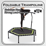 MasonGym™ Foldable Trampoline 40 Inch Indoor Fitness Silent Trampoline Rebounder Adults Exercise Tra