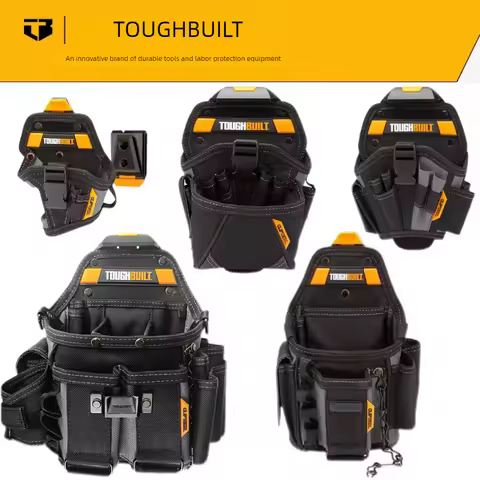 TOUGHBUILT Professional Tool Belt for Electrician & Technician, Full Series of Durable Utility Pouch